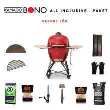 Kamado Bono Grande Röd All inclusive- Paket