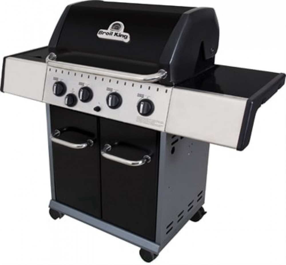 Broil King Crown 440 monterad, repiga sidobord Grillkung